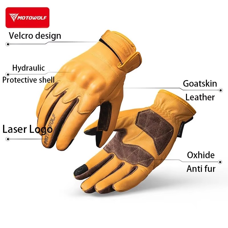 Luvas de Couro para Motociclet - Motorcycle Glove Knuckle avaliação e preço