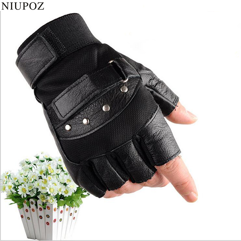 Metade do dedo couro luvas de  - Leather Driving Glove avaliação e preço
