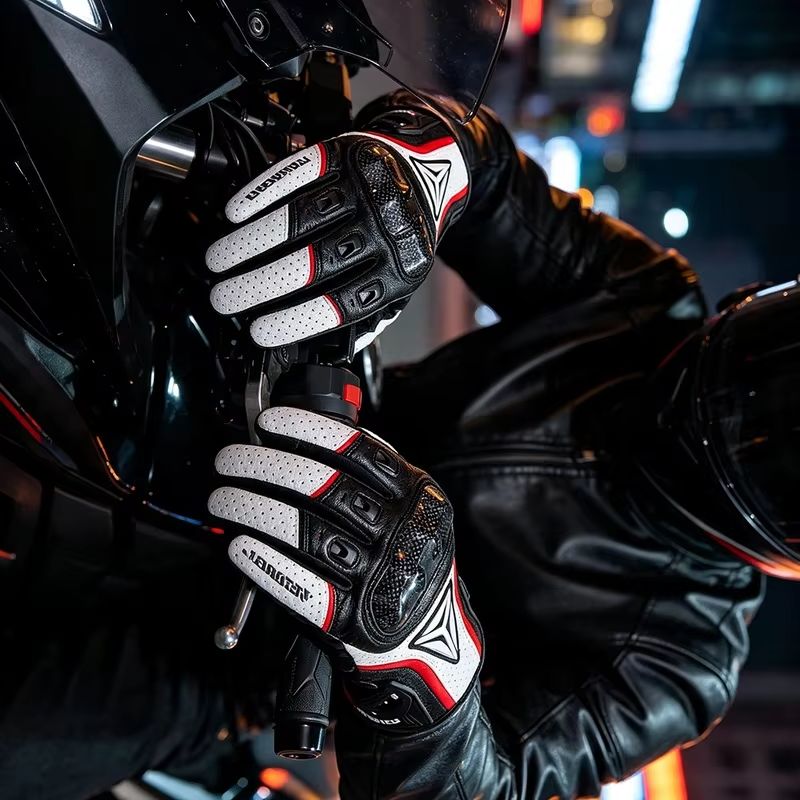 Luvas de motociclista em couro - Motorcycle Glove Knuckle avaliação e preço
