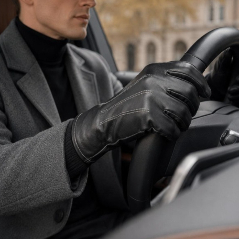 Luvas Térmicas de Couro PU Uni - Leather Driving Glove avaliação e preço
